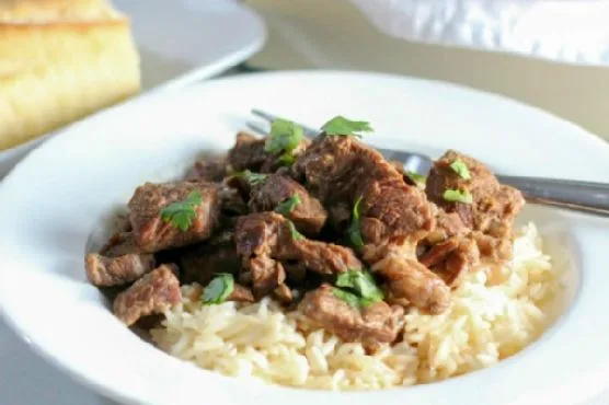 Простой рецепт говяжьих кусочков и риса в мультиварке Instant Pot — рецепт с фото