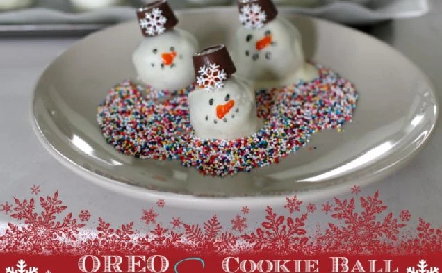 Шарики из печенья OREO – Снеговик — рецепт с фото
