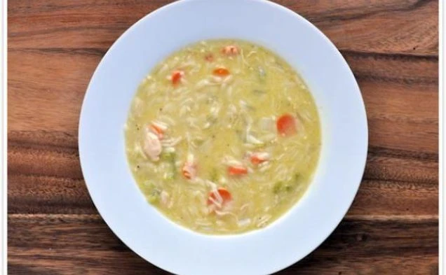 Кремовый суп с курицей и оризо — рецепт с фото